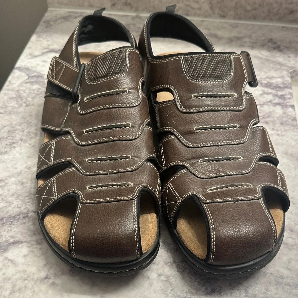 Dockers memory foam brown sandals size 13W 90-21379